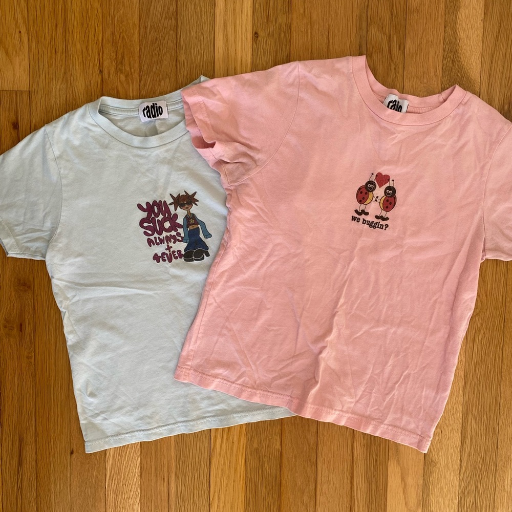 2 Radio Dolls Graphic Baby Tees
